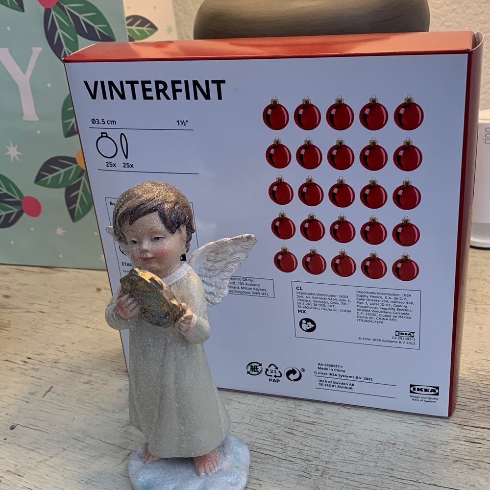 25 pc IKEA VINTERFINT Red Holiday round Christmas tree Ornaments • discontinued! - Picture 16 of 17